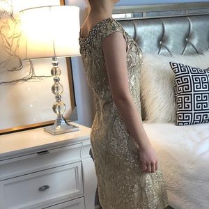 Gold silk luxury dress. Fits best for size 4-6